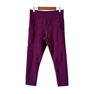 Zyia Active Purple Cropped Capri Pocket Leggings Size 6-8 Athletic Activewear